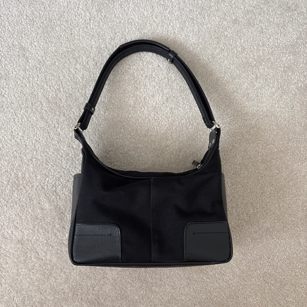 Black Canvas Shoulder Bag
